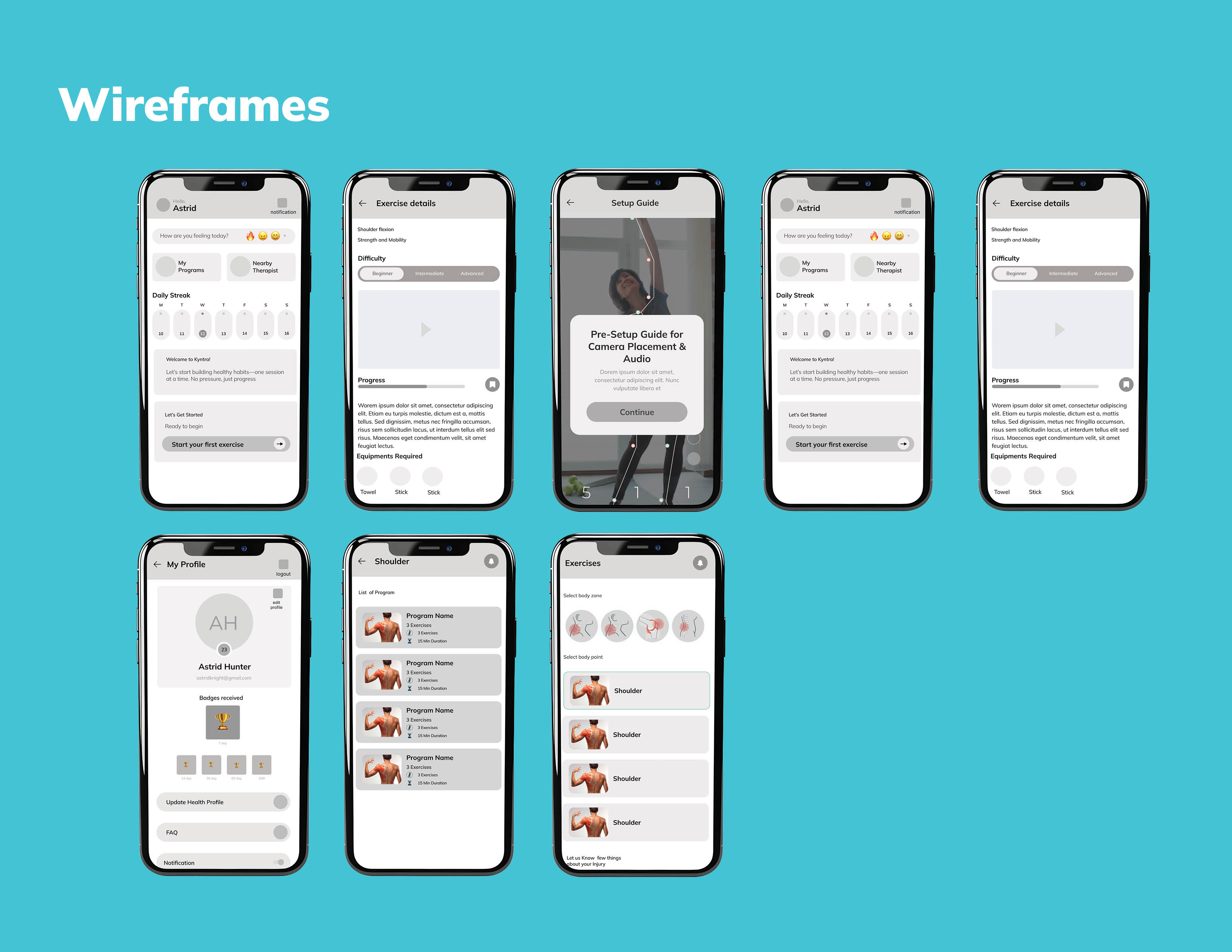 Wireframes or user flow