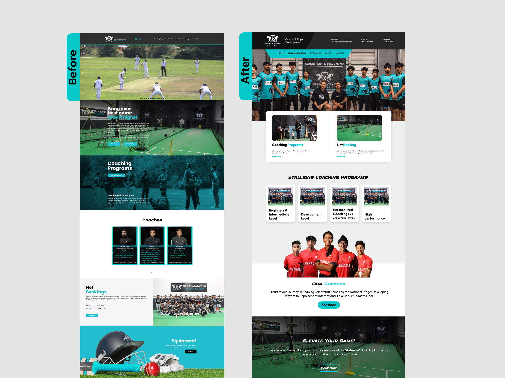 Stallions page detail