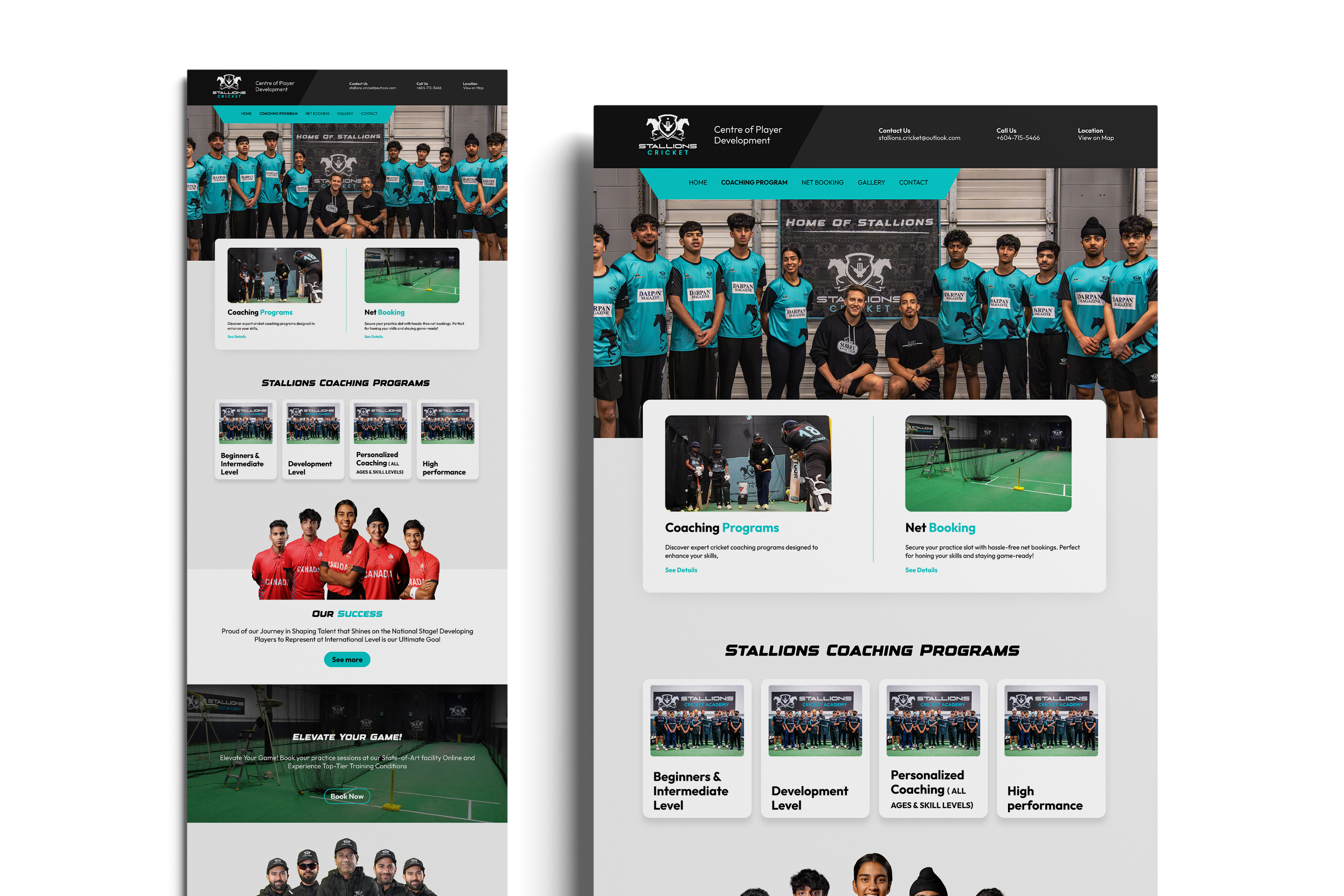 Stallions website redesign